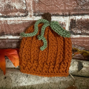 Handmade Crochet Baby Pumpkin Hat Autumn/Fall