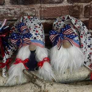 Americana themed gnomes, Flag gnomes, Red White Blue gnomes, 4th of July gnomes, Fourth of July gnomes, Indepemdence Day gnomes
