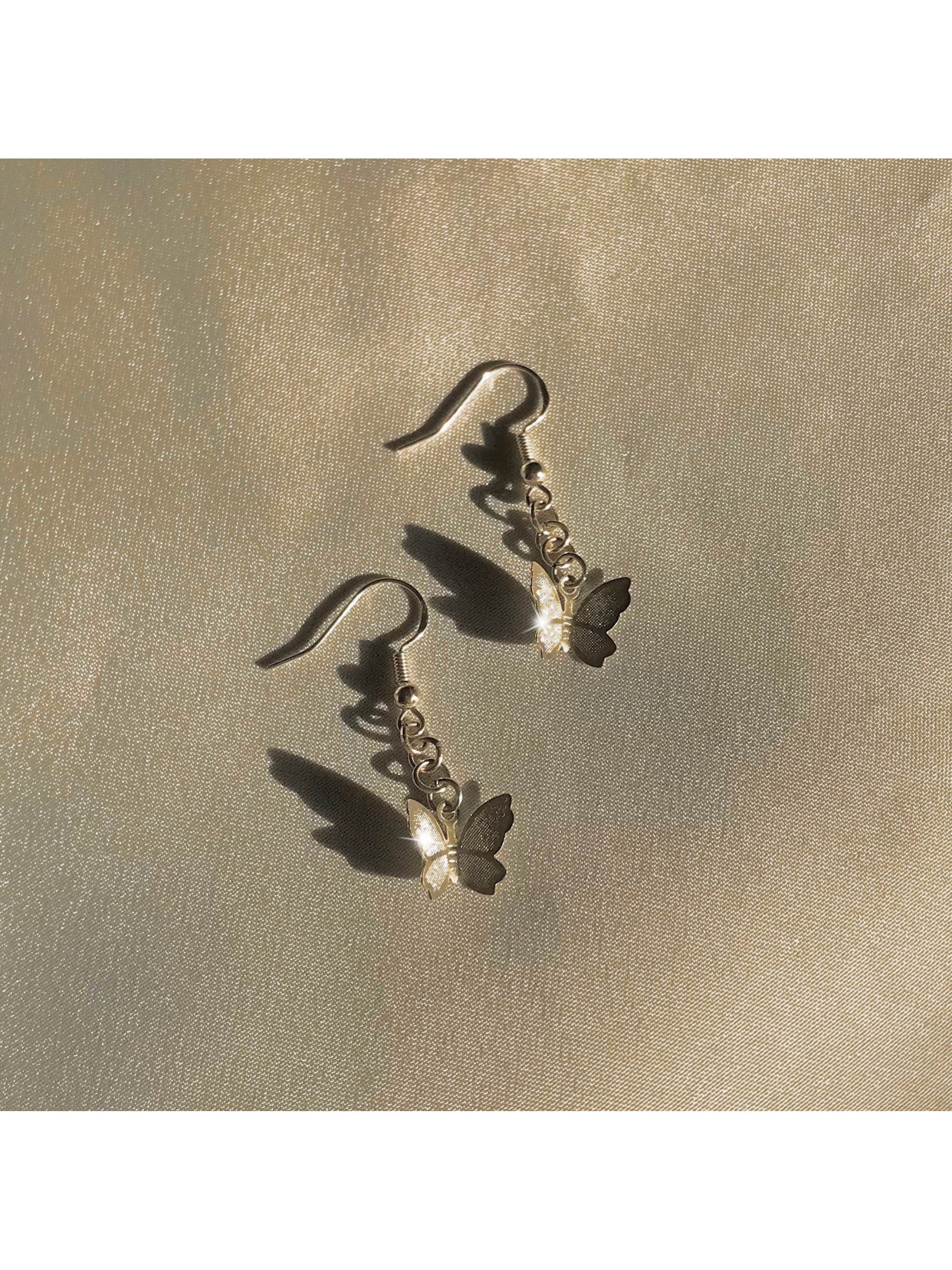 Butterfly Aesthetic Earrings Chain Drop Earrings Charm | Etsy
