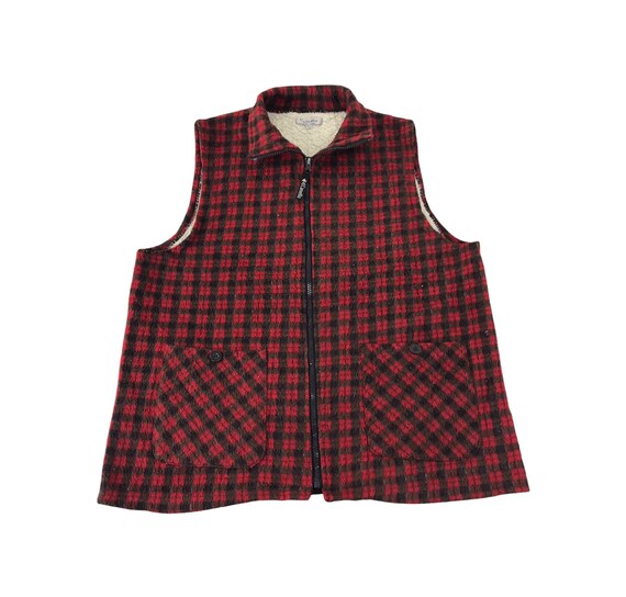 若者の大愛商品 Camellia Vintage Sleeveless Insulated Checked Plaid Vest トップス