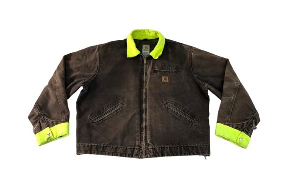 Vintage Carhartt Detroit Used Item Thick Jacket Wear Zipper - Etsy