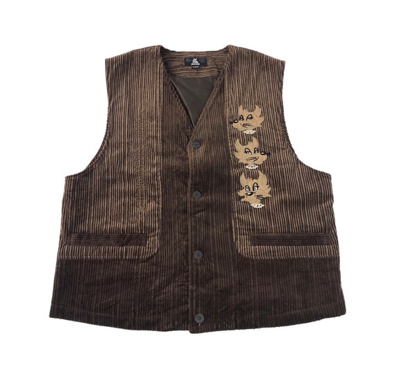 ЕАРНІ EMBROIDERY CORD VEST ЕАРНІ EMBROIDERY CORD VEST （Vintage Superwolf Corduroy