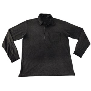 Vintage Kansai Yamamoto Single Pocket Design Polo Longsleeve Tee Tshirt Style Streetwear Inspired Designer Size M K687
