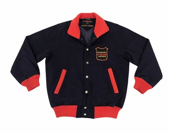Vintage 90s Varsity Jacket Scene Club American Flavor Heavy Wool