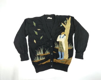 Vintage Viem Sweatshirt Knit Wear Cardigan Luxury Classic Art Inspired Brand Navajo Fits Size M L Streetwear J089