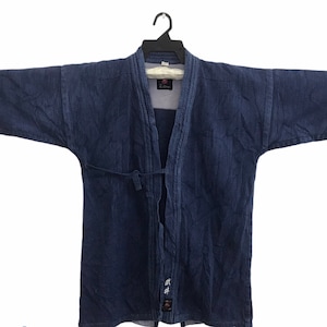 Vintage Shashiko Kimono Japanese Traditional Noragi Haori Hanten Jinbei Cardigan Happi Jacket Indigo Denim Inspired Art H469