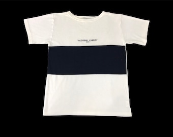 Vintage 90s Valentino Christy Paris Embroidery Logo T-shirt Terry Cloth Modern Classic Fashion Inspired Designer Size M Streetwear L978