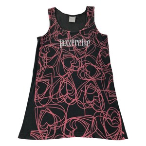 Vintage Marika Jazzercise Sleeveless Tee T-shirt Heart Logo Printed Inspired Designer Unisex Wear Streetwear XXS K2179j