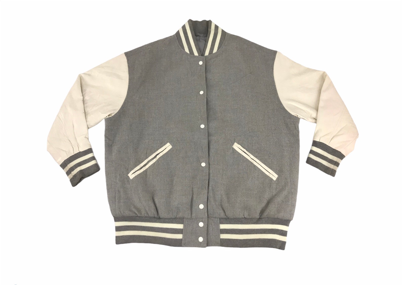 Vintage Japanese Brand Simple Varsity Jacket Wool Quilted | Etsy