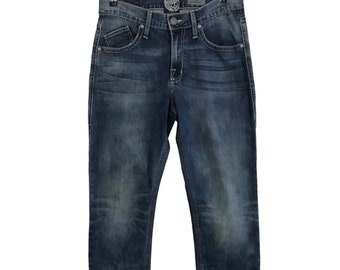 Vintage Japanese Brand Rock & Republic Jeans Indigo Straight Cut Size Waist 32 Inspired Designer Streetwear R393