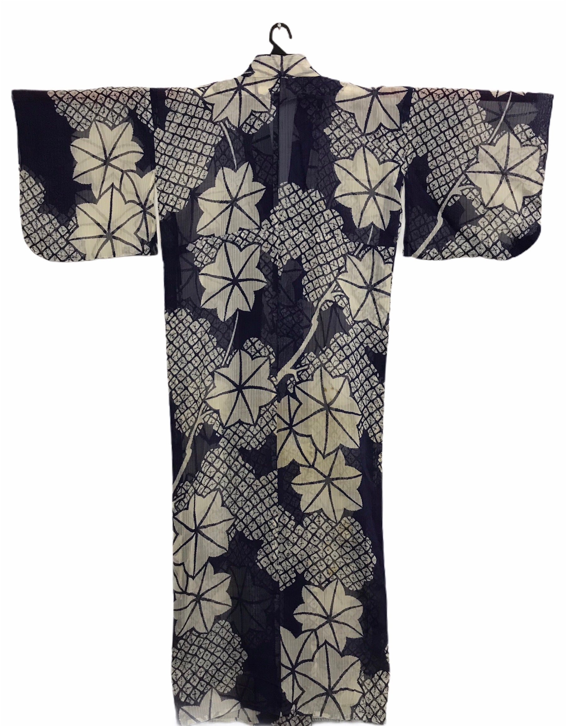 Vintage Kimono Japanese Traditional Noragi Haori Hanten Jinbei Cardigan ...