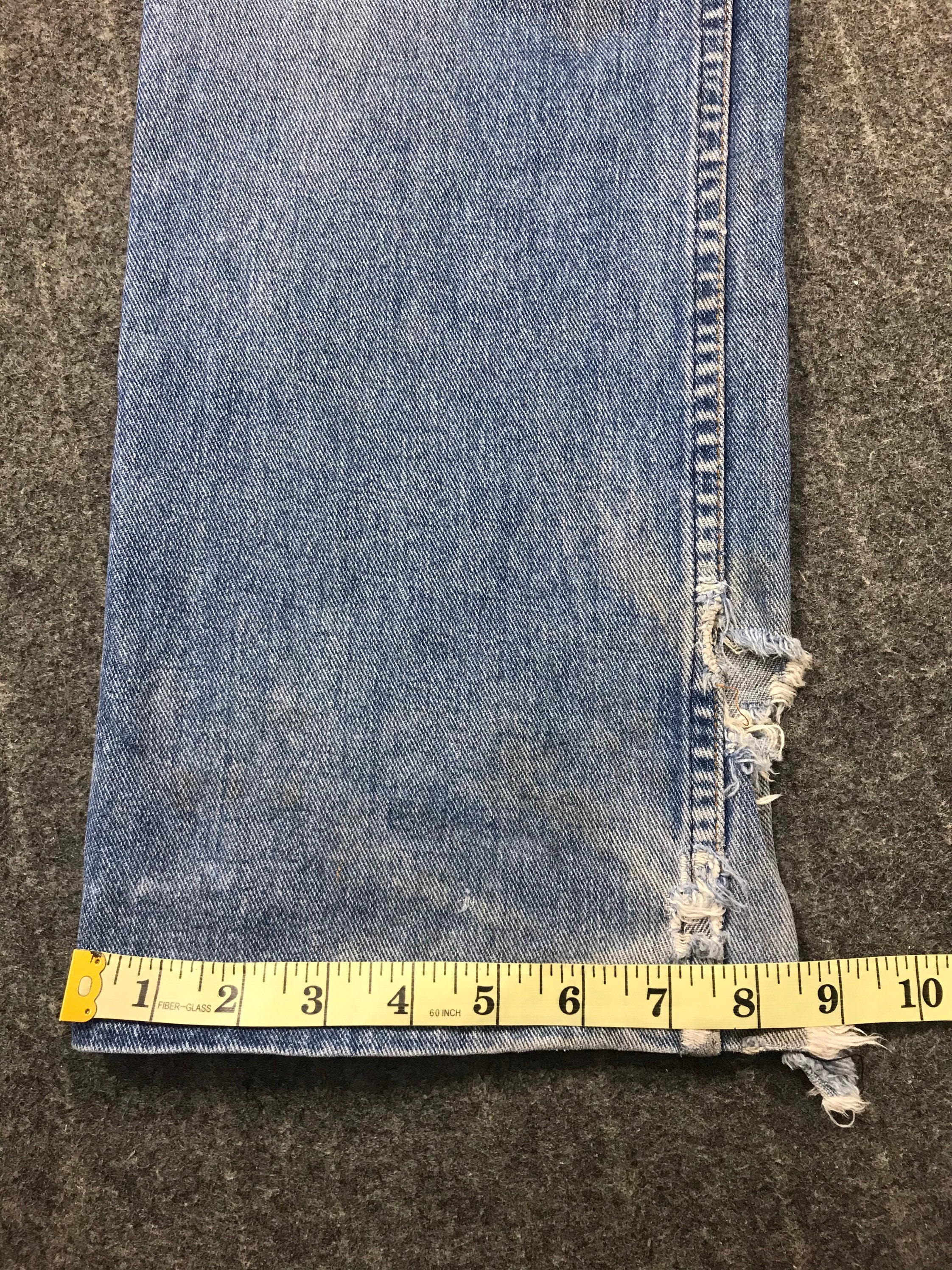 Vintage 90s Schott NYC Distressed Denim Jeans Indigo