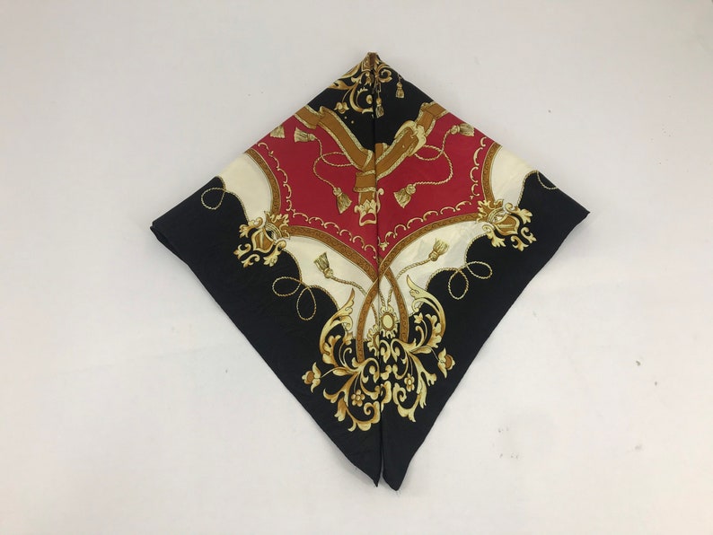 Vintage Silk Scarf Nice Design Scarf Classic Tools Motif Luxury Fashion Inspired Designer Brand Accessories L442