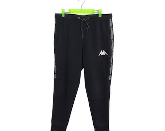 Vintage Kappa Side Tape Tracksuit Pant Jogger Streetwear Sportswear Inspired Designer Fashion Brand Unisex Wear Size 32 33 K316