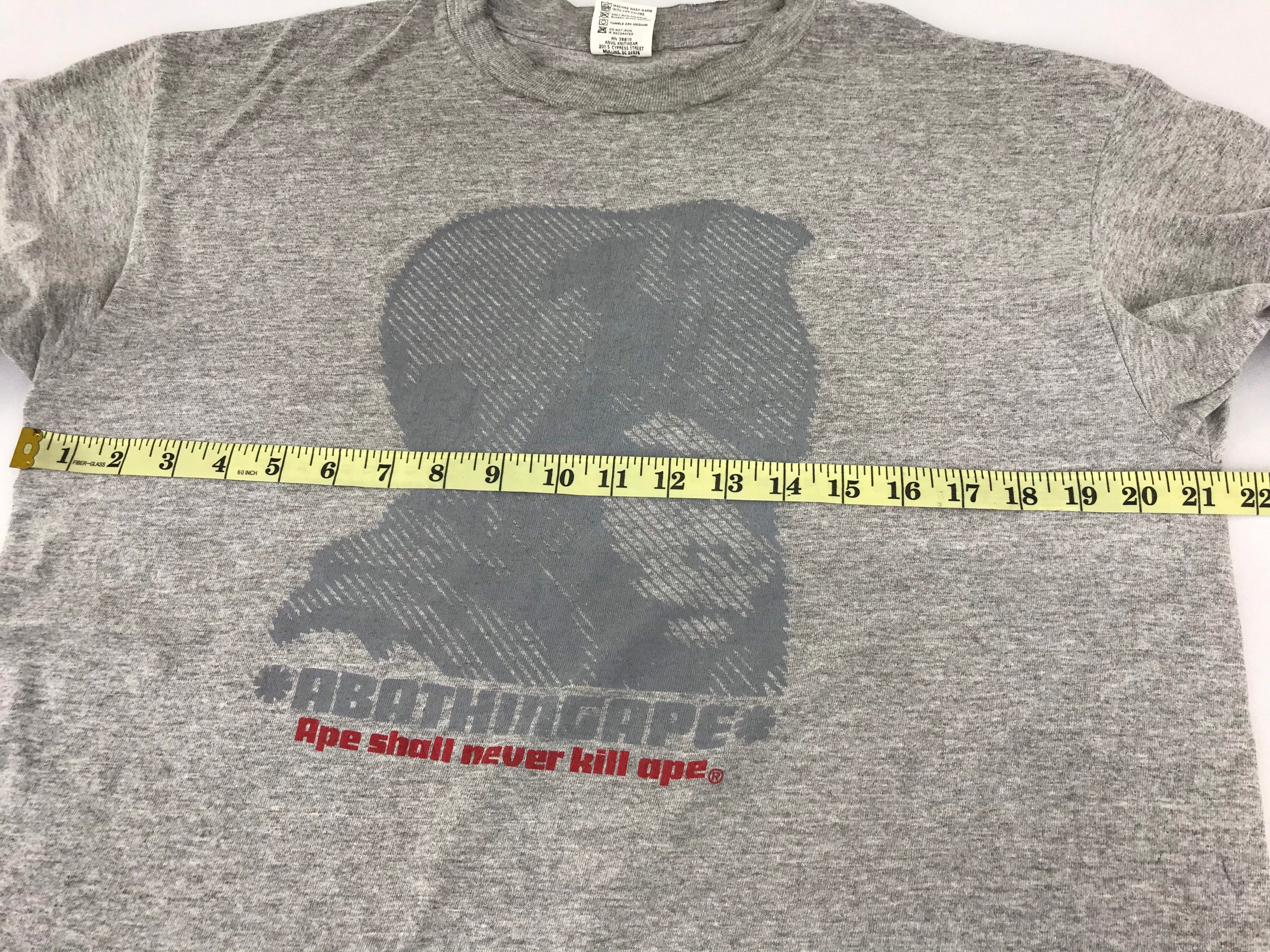 Vintage 90s A Bathing Ape DISTRESSED BAPE Ape Shall Never Kill Ape