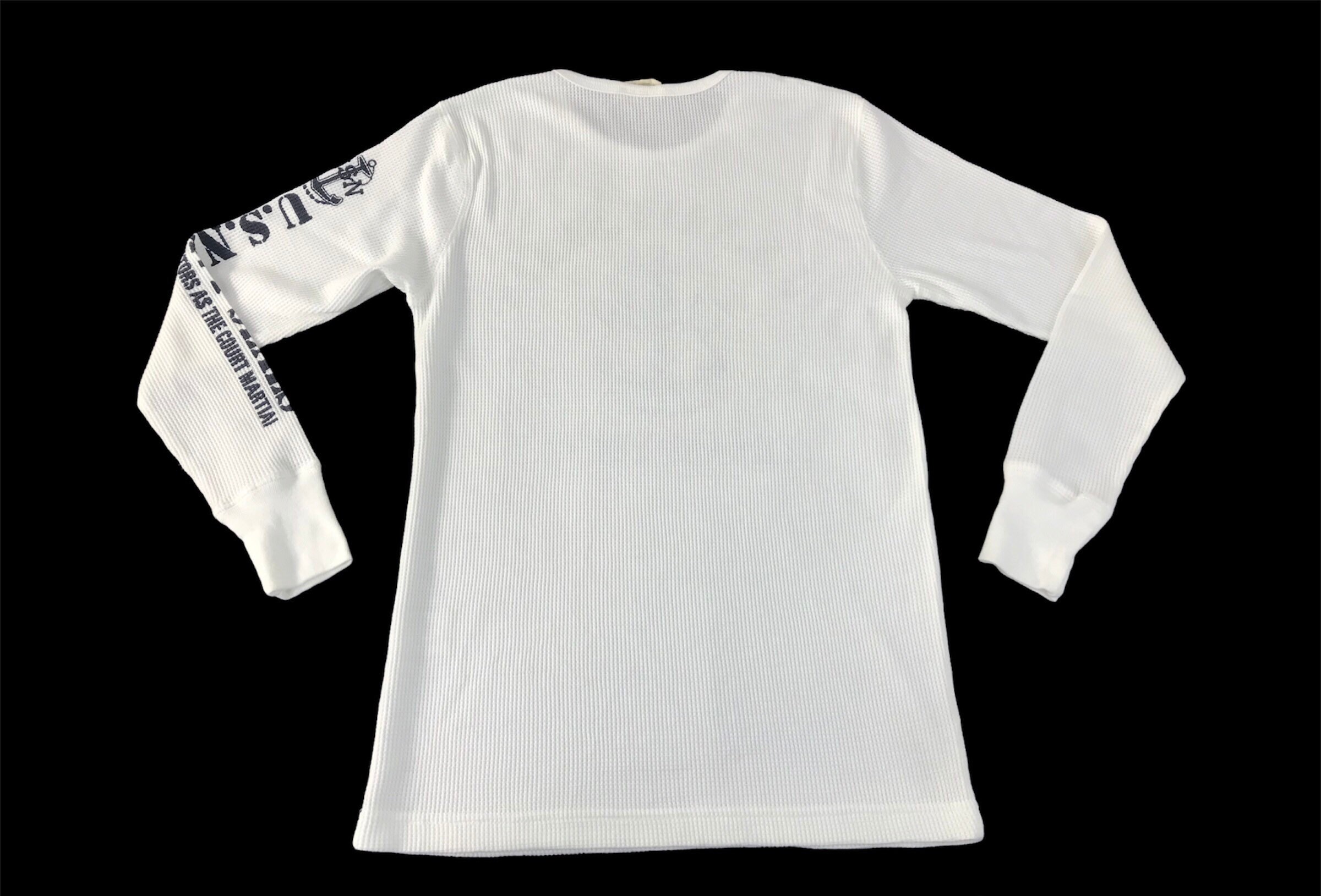 SOL】BORDER L/S TEE - WHITE&NAVY Men