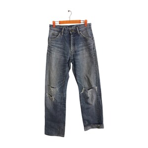 Vintage Lee Riders Distressed Denim Jeans Indigo Straight Cut Size Waist 29 Inspired Designer Unisex Wear Streetwear K741