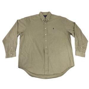 Vintage Polo Ralph Lauren Button Down Shirt Design Inspired Designer Brand Design Small Embroidery Ponny Logo Style Streetwear Size L M339