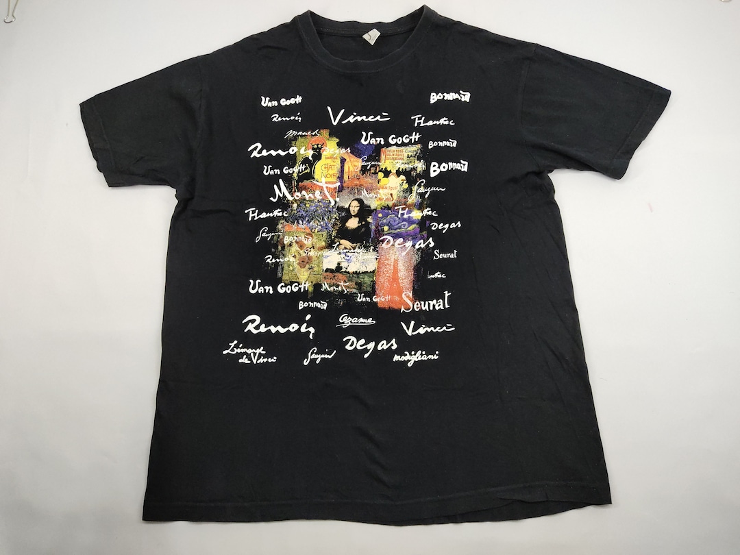 Vintage Sol's Monalisa Art Designer Van Gogh Vincci Monet Tee T