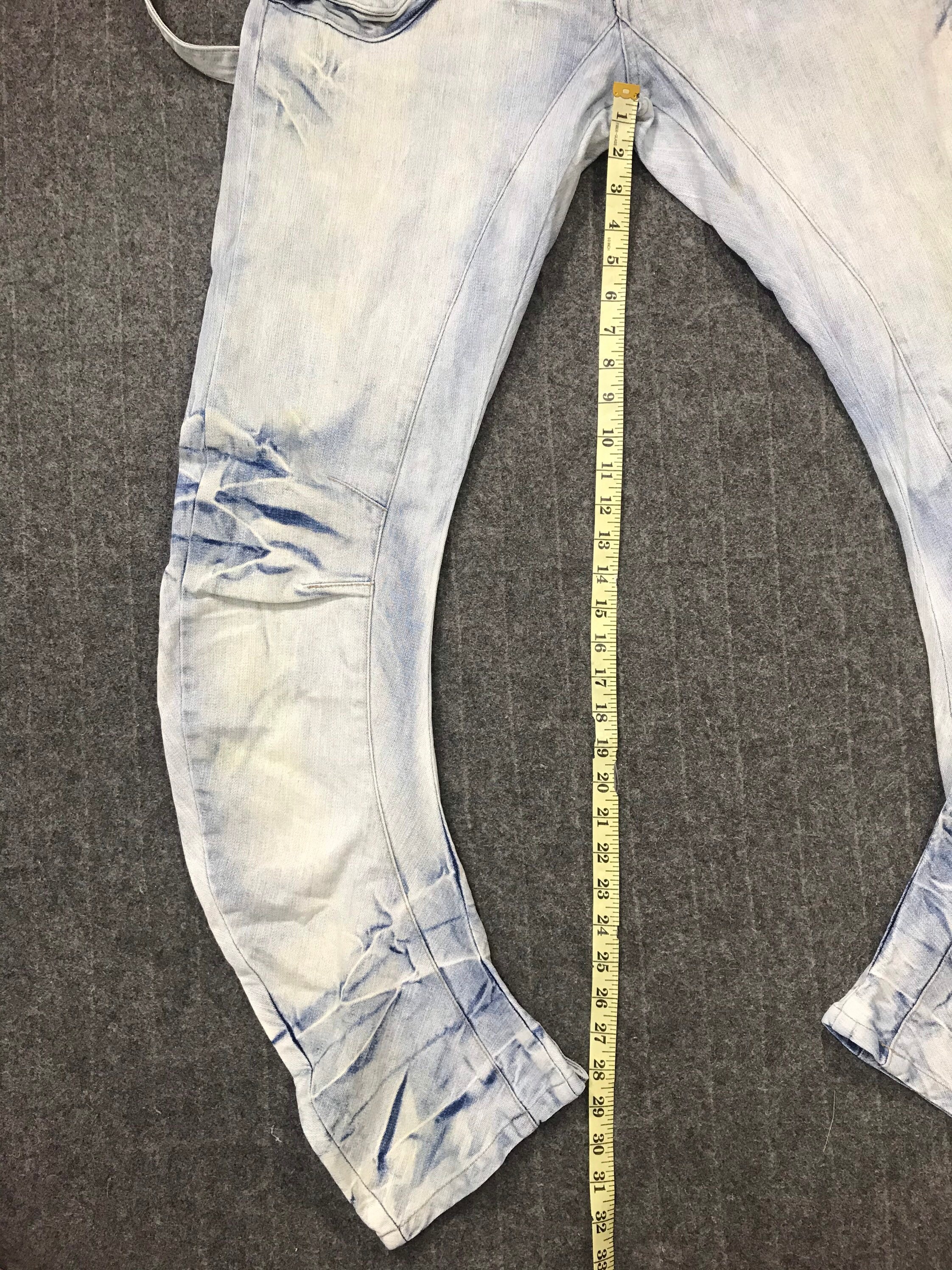 Vintage PPFM Distressed Denim Jeans Indigo Banana Cut Tactical