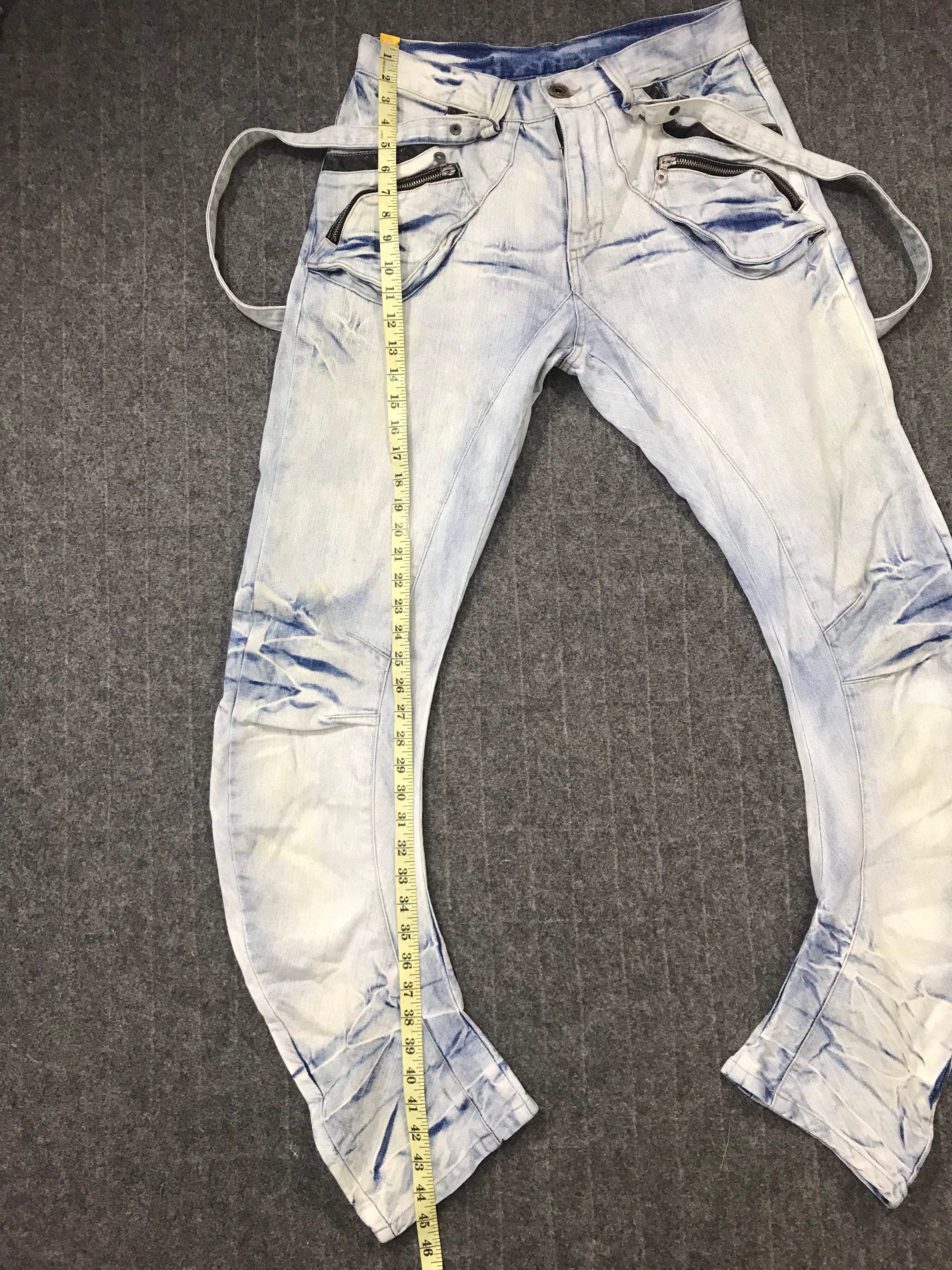 Vintage PPFM Distressed Denim Jeans Indigo Banana Cut Tactical