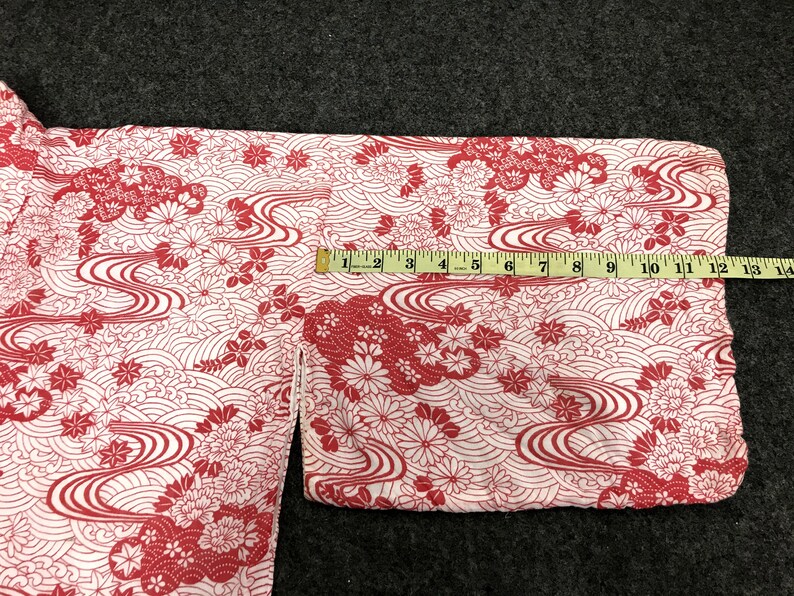 Vintage Kimono Japanese Traditional Noragi Haori Hanten Jinbei Cardigan Happi Jacket All Type Floral Art H795 WhiteRed