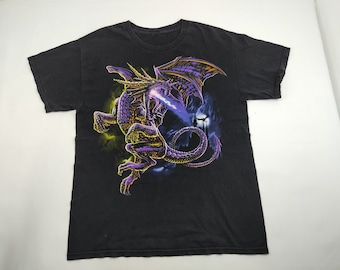 Vintage 90s Dragon Vintage Liquid Blue Style Fashion Victim Big Logo Tee T-shirt Printed Modern Classic Fashion Inspired Designer Streetwear