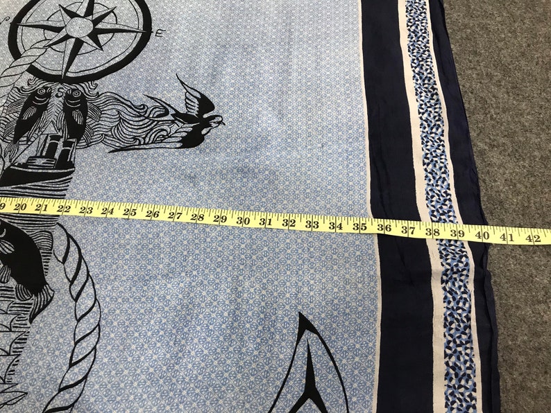 Vintage Silk Scarf Sailor Big Printed Nice Printed Scarf Classic Tools Motif Luxury Fashion Inspired Designer Brand Accessories L572