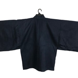 Vintage Kimono Japanese Traditional Noragi Haori Hanten Jinbei Cardigan Happi Jacket Striped Motifs Art R314