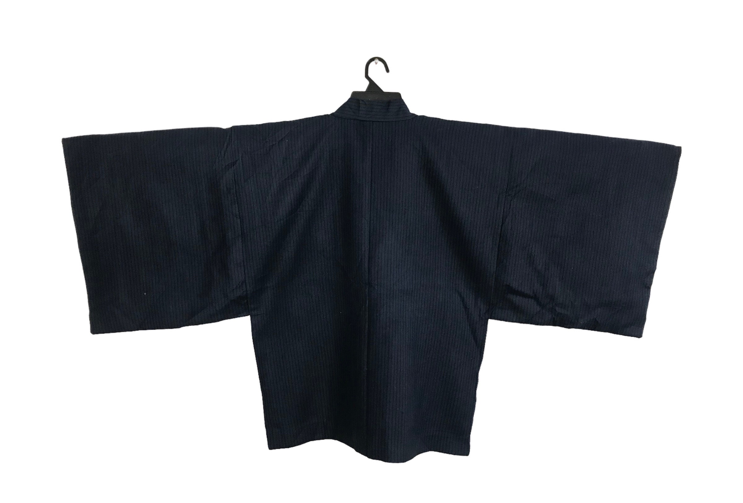 Vintage Kimono Japanese Traditional Noragi Haori Hanten Jinbei Cardigan Happi Jacket Striped Motifs Art R314