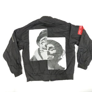 Vintage A quién le importa lo dices Payaso Street Fashion Art Sad Joker Payaso Punk Chaqueta Inspirada Diseñador Marca Zip Up Estilo Unisex Wear Streetwear