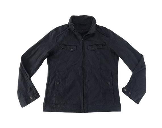 Vintage Mossimo Lycra Jacket Khakis Material Double Pocket Zip up Design  Japanese Brand Casual Wear Brand Streetwear L K2043 