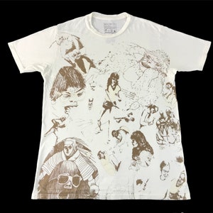 Vintage Schöne Verfall Skizze Pop Art Gemeinschaft T-Shirt Über Gedruckt Mode Inspiriert Designer Unisex Wear Streetwear M K2194j