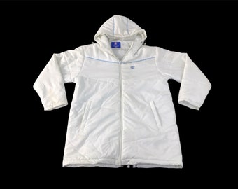 Vintage Champion Gesteppte Hoodies Jacke Winterkleidung Inspiriert Designer Großes Logo Full Zip Design Streetwear Unisex Wear Größe M L K2048j