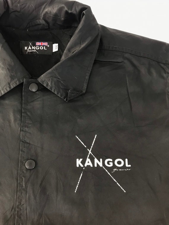 Vintage 90s Kangol England Quilted Jacket Big Log… - image 4