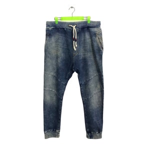 Vintage Zara Men Soft Denim Garment Stretchable Waist Size 36 Inspired Designer Unisex Wear Streetwear K279
