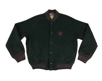 Vintage Graham Hills Plaid Checked Inner Design Varsity Jacket