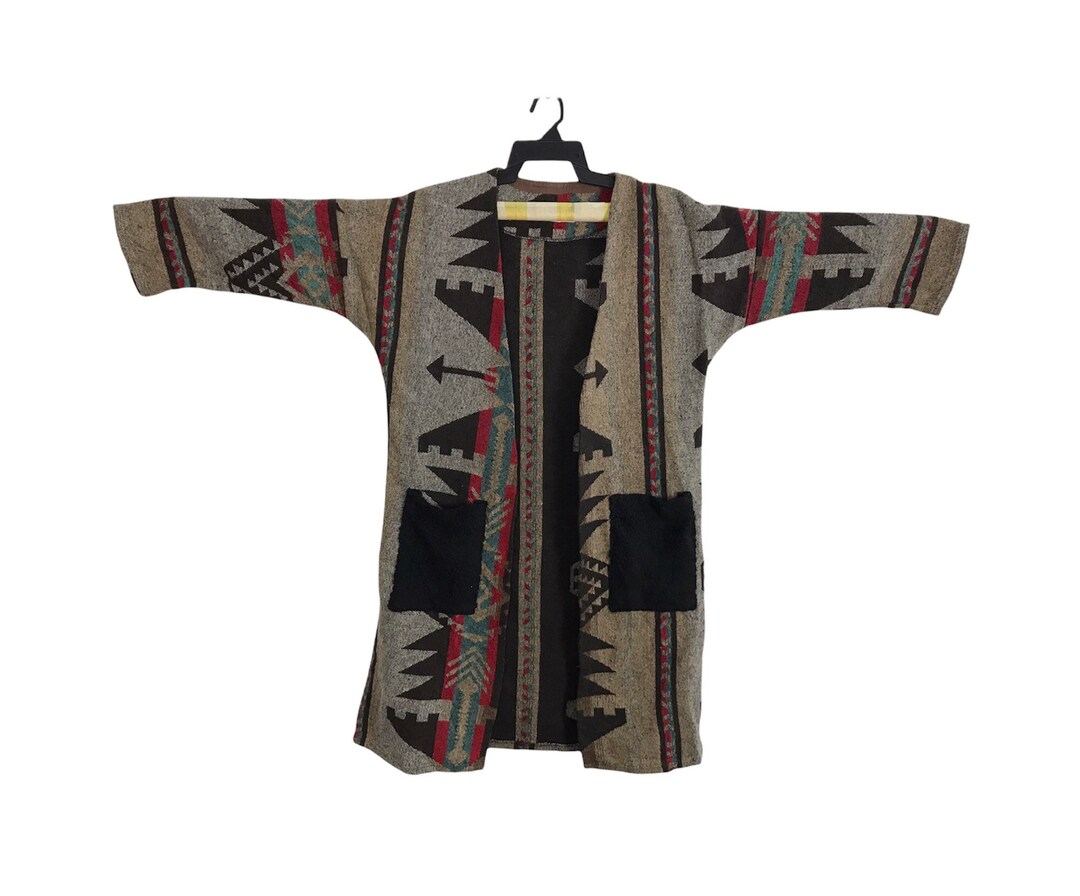Navajo Robe Vintage Japanese Brand Duffel Robe Jacket Navajo Aztec Ethic Design ...