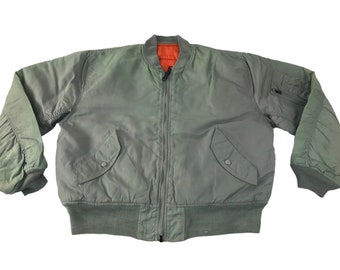 Vintage 80s 90s Usaf Flyer Military Bomber Jacket USA Type MA1