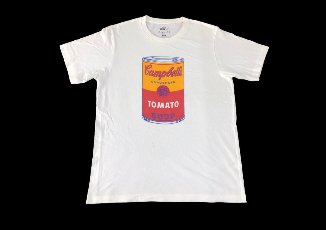 90s Andy Warhol “TOMATO SOUP” musium tee Vintage Andy Warhol Campbell's Tomato Soup Inspired Designer Brand