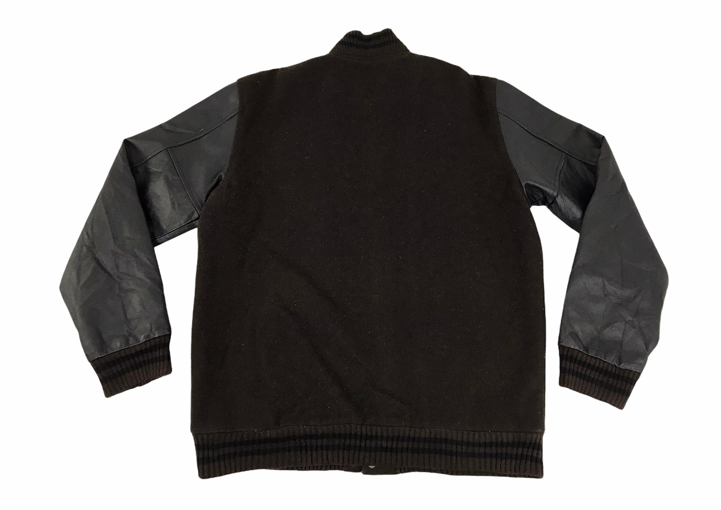 Vintage Offshore Varsity Jacket Wool Leather With Quilted