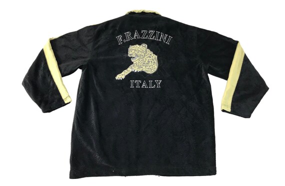 Vintage 90s Fernand Razzini Napoli Italy Jacket Zipper Embroidery
