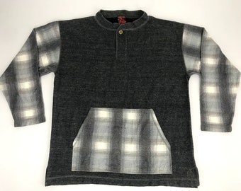 Vintage M.Brothers neue Bild Sweatshirt Jacke Winter tragen karierten Ärmel inspiriert Designer Streetwear