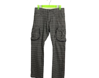 Vintage Japanese Brand 31040-Skkone Cargo Striped Inspired Designer Unisex Tech Tactical Wear Fits Waist Size 30 Streetwear K293