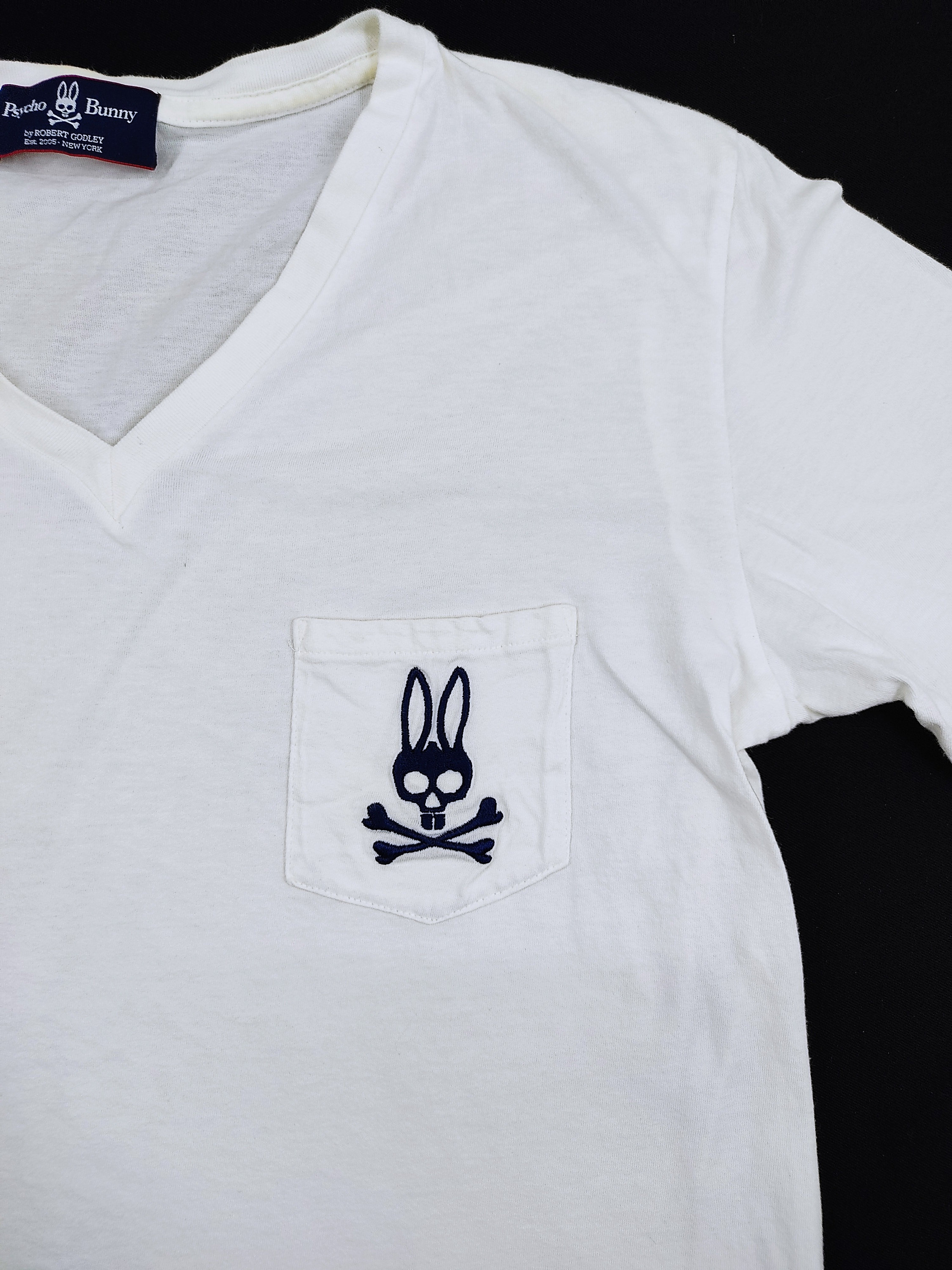 Psycho Bunny By Robert Godley V Neck Pocket Embroidery Logo | Etsy