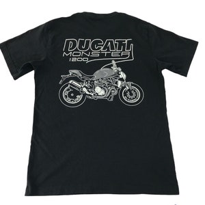 Uniqlo X Ducati Monster 1200 Tee T-shirt Big Logo Printed Design Fashion Inspired Designer Unisex Wear Streetwear S K2163j
