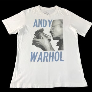 Vintage Andy Warhol Snap Picture Japanese Brand Tee T-shirt Spell Out Printed Unisex Wear Streetwear Size L K2190j