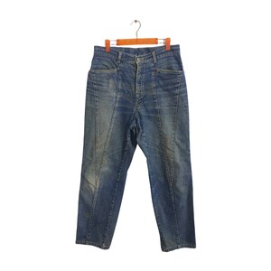 Vintage 90s Western Wear Distressed Denim Jeans Indigo Straight Cut Size Waist 31 Inspired Designer Unisex Wear Streetwear K735