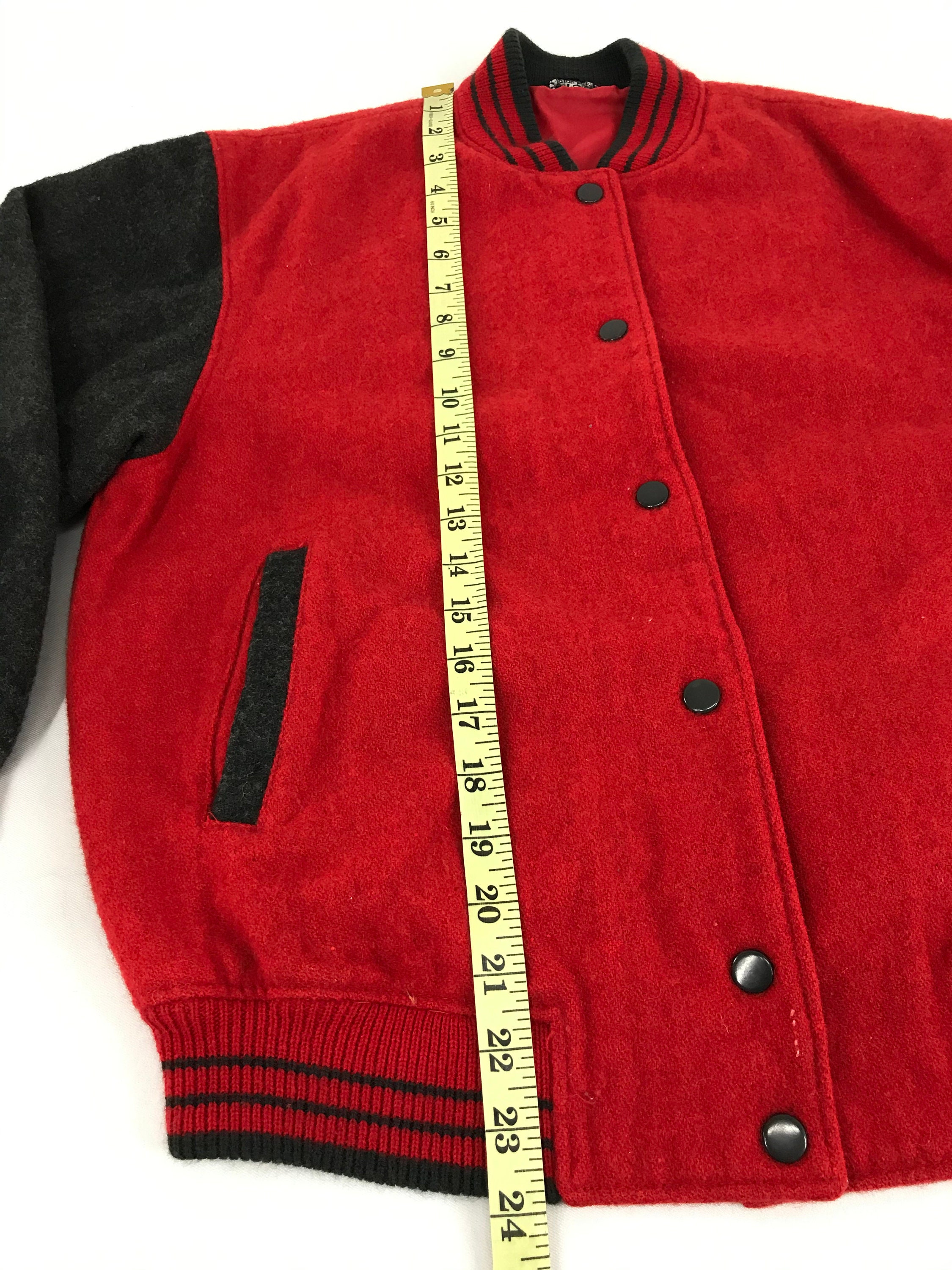 Vintage Varsity Jacket Wool Play Ball Baseball 365 Team Snap Button