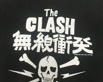 Vintage the Clash American Punk Rock Band Japan Tour Skull Vintage the Clash American Punk Rock Band Japan Tour Skull